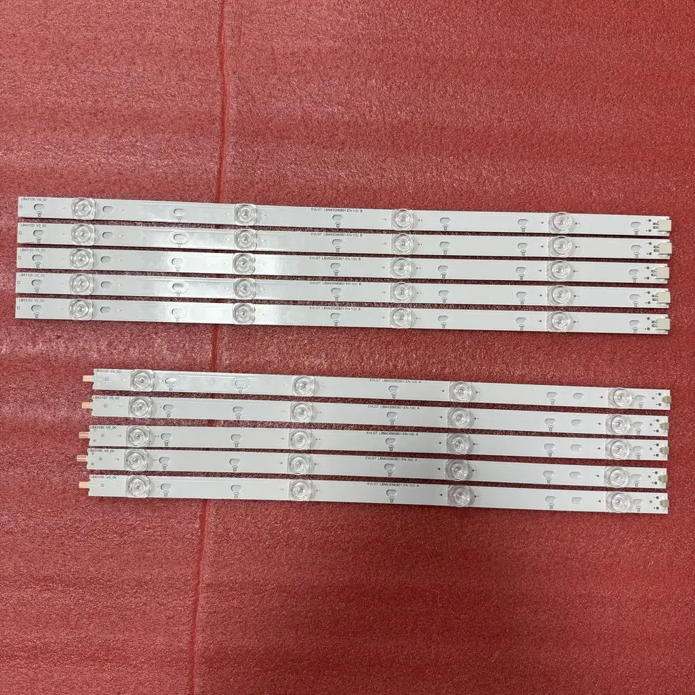LED Strip 8LED For 43PUS6504 43PUS7805/12 43PUS7334/12 43PUS6704/12 43PUS6754/12 LBM430M0801-EN-1(0) LB4310D V0 TP430U3-EQYSM.G