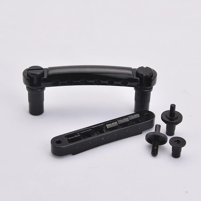 1 Set Black / Gold Tune-O-Matic Electric Guitar  Bridge And Tailpiece For LP SG 6 String Guitars Electric Guitars