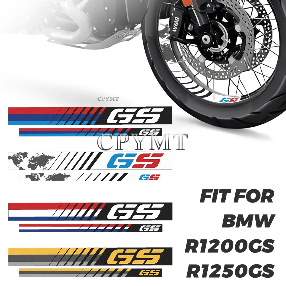 

NEW Rim Decal Motorcycle Wheel Sticker Fit For BMW R1200GS Adventure/LC 2006-2018 R1250GS ADV 2019-