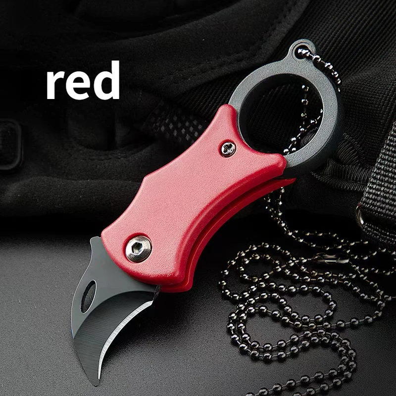 Mini portable unpacking and delivery stainless steel folding fruit knife convenient key household melon and fruit peeling knife