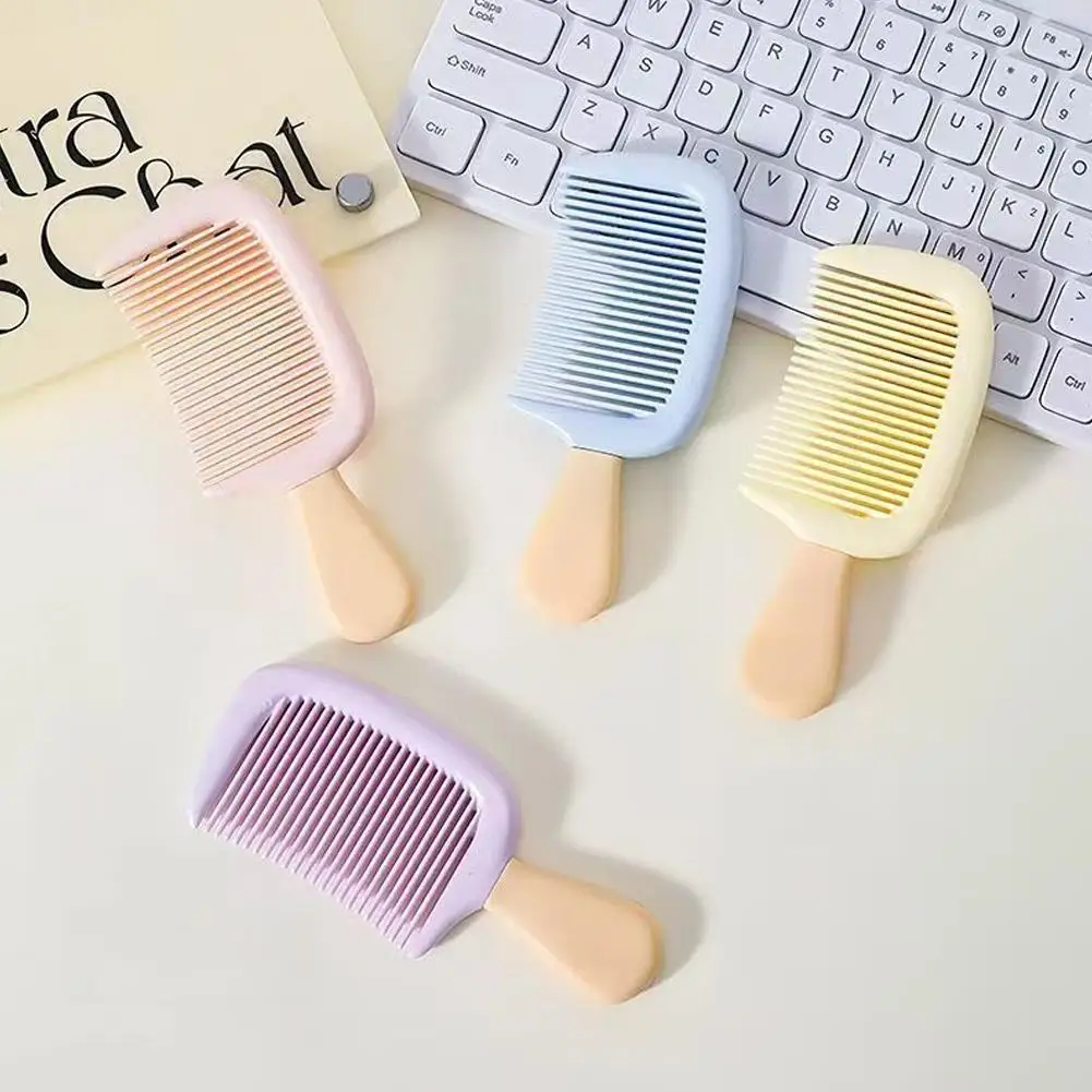 

1pcs Portable Children's Comb Thickened Ice Cream Anti-Static Small Medium Tooth Home Use Pocket Comb Hairdressing