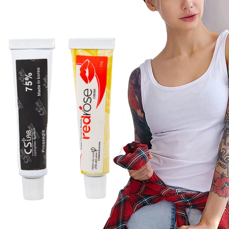 Crema 75% para tatuajes, maquillaje permanente, Piercing para cejas, labios, piel corporal, novedad, 1 unidad