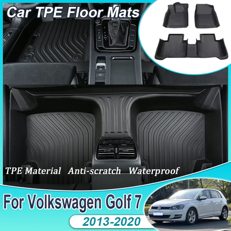 

Автомобильные коврики для Volkswagen для VW Golf 7 Mk7 2013-2020 Материал TPE Антигрязные противоскользящие коврики для ног Коврик для ног Автозапчасти