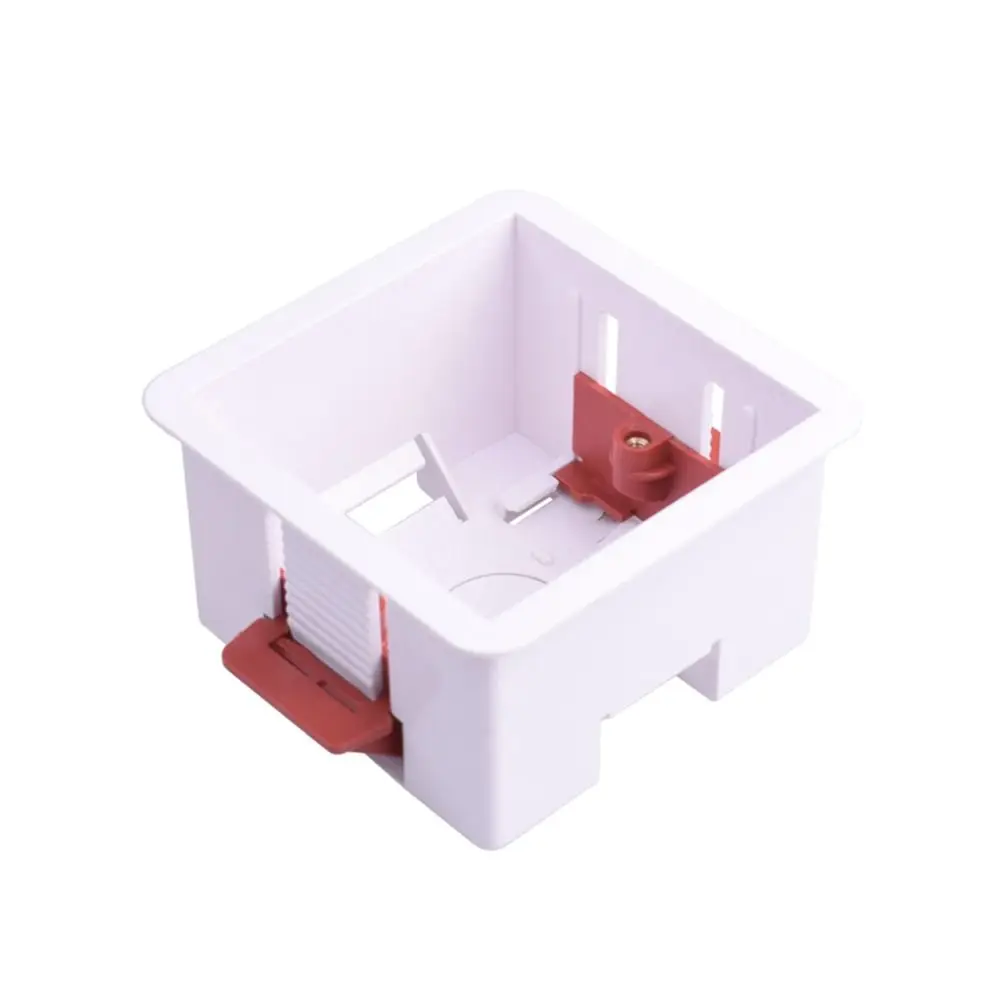 Junction Box Gypsum Board Lining Box White Embedded Install Wall Socket Cassette 35/46mm Depth 86 Type Wall Switch Box Home