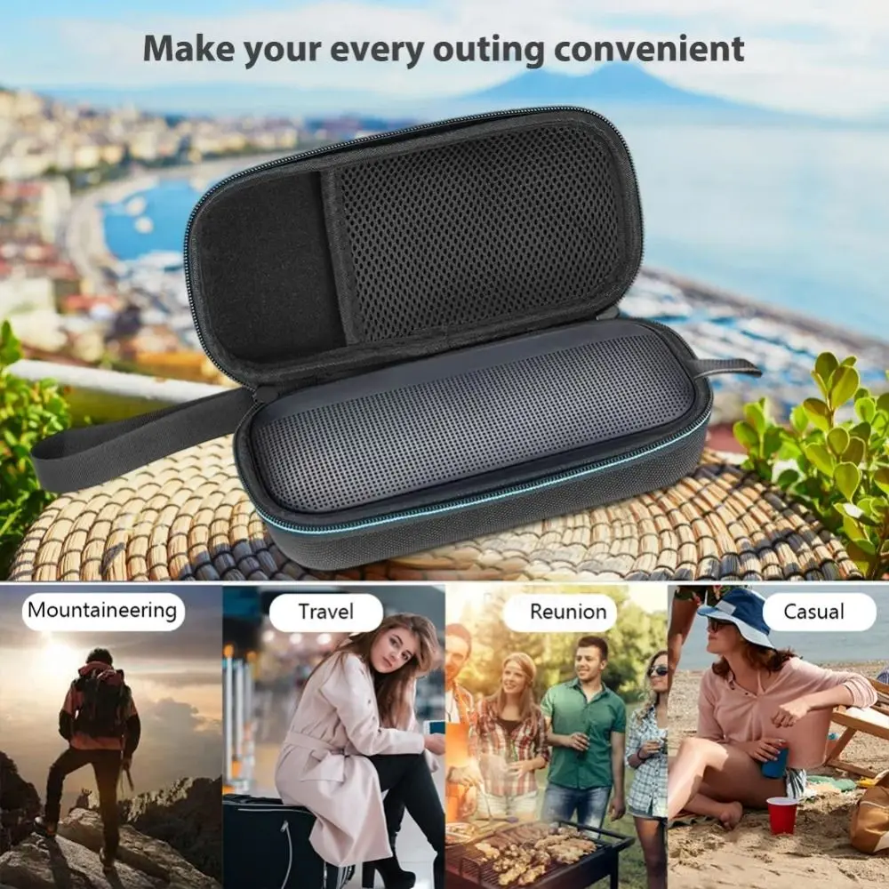 Portable Hard Shell Carrying Case Shockproof Large Capacity Storage Bag Travel Anti-lost Handbag for Bose SoundLink Flex