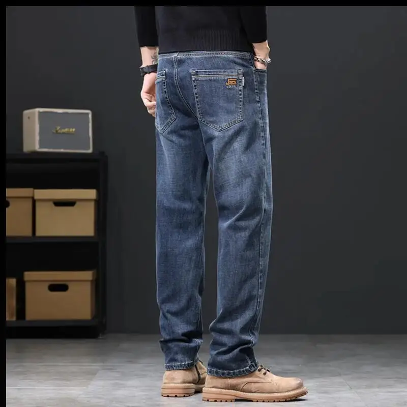 

Мужская одежда Мужские джинсы Молодежные брюки Модная одежда Мужские брюки Зимняя одежда Осенние свободные подростковые джинсы для отдыха Новый стиль Y2K