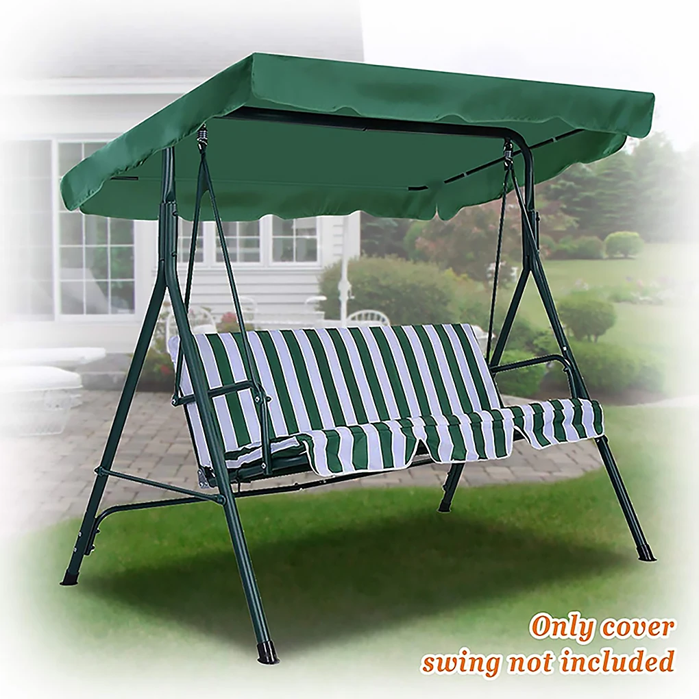 Polyester Swing Chair Canopy Portable Solid Color Sunproof PA Coating Sunshade Backyard Hammock Top Cover  Deep Green