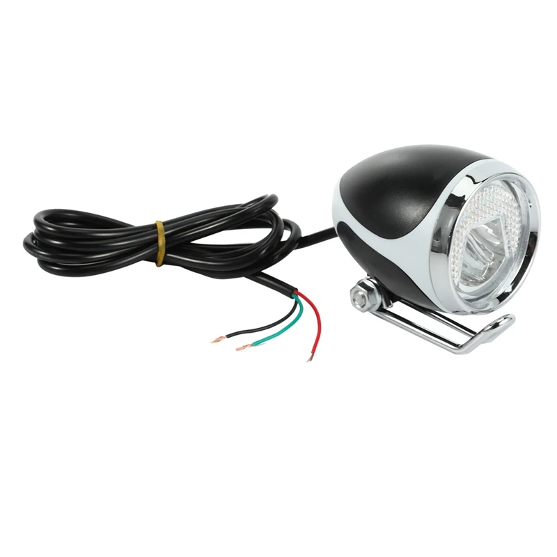 Ebike Light 24V36V48V LED Front Light With Horn Electric Bike Headlight For Scooter Moped MTB Tricycle