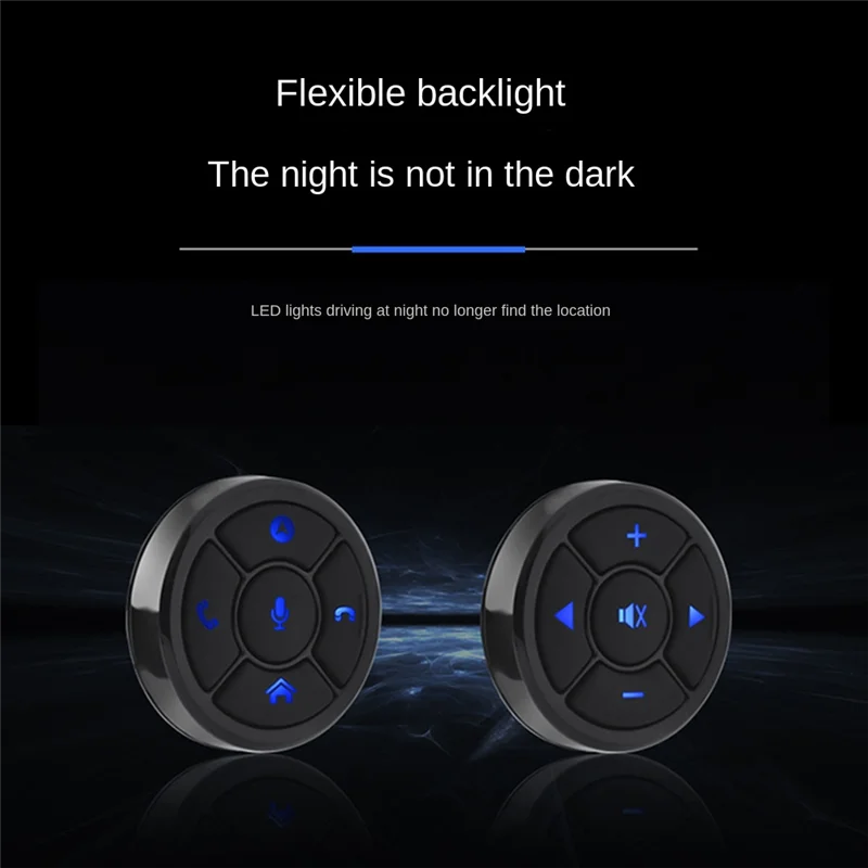 

ABUM-2PCS Car Steering Wheel Control Key Smart Wireless Remote Control Button Kit For Car Navigation DVD Steering Control