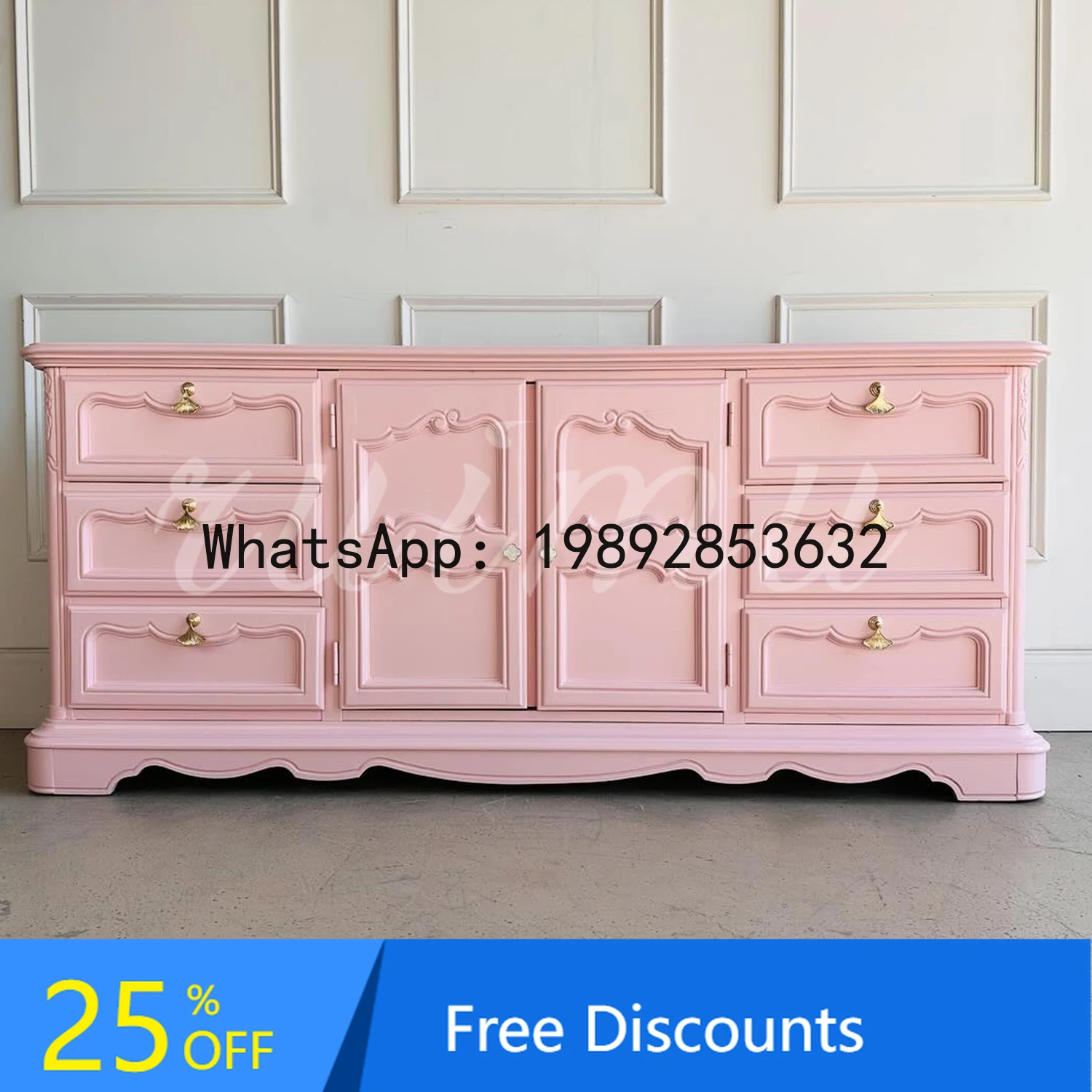 

Simple Solid Wood Chest of Drawers Living Room Entryway Decorative Cabinet American Retro Bedroom Bedside Storage Cabinet