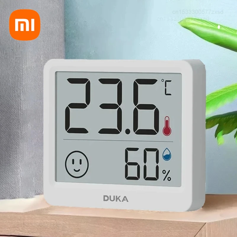 Xiaomi-Capteur météo numérique électronique DUKA Atuman, capteur de température et d\'humidité, type de suspension domestique, LCD intérieur, 2.5