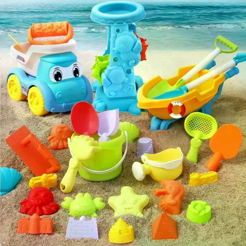 Children's Beach Sand Toy Set, Durable Plastic, Summer Pool Beach Game Set, Outdoor Sand Play Tools For Boys And Girls Beach To