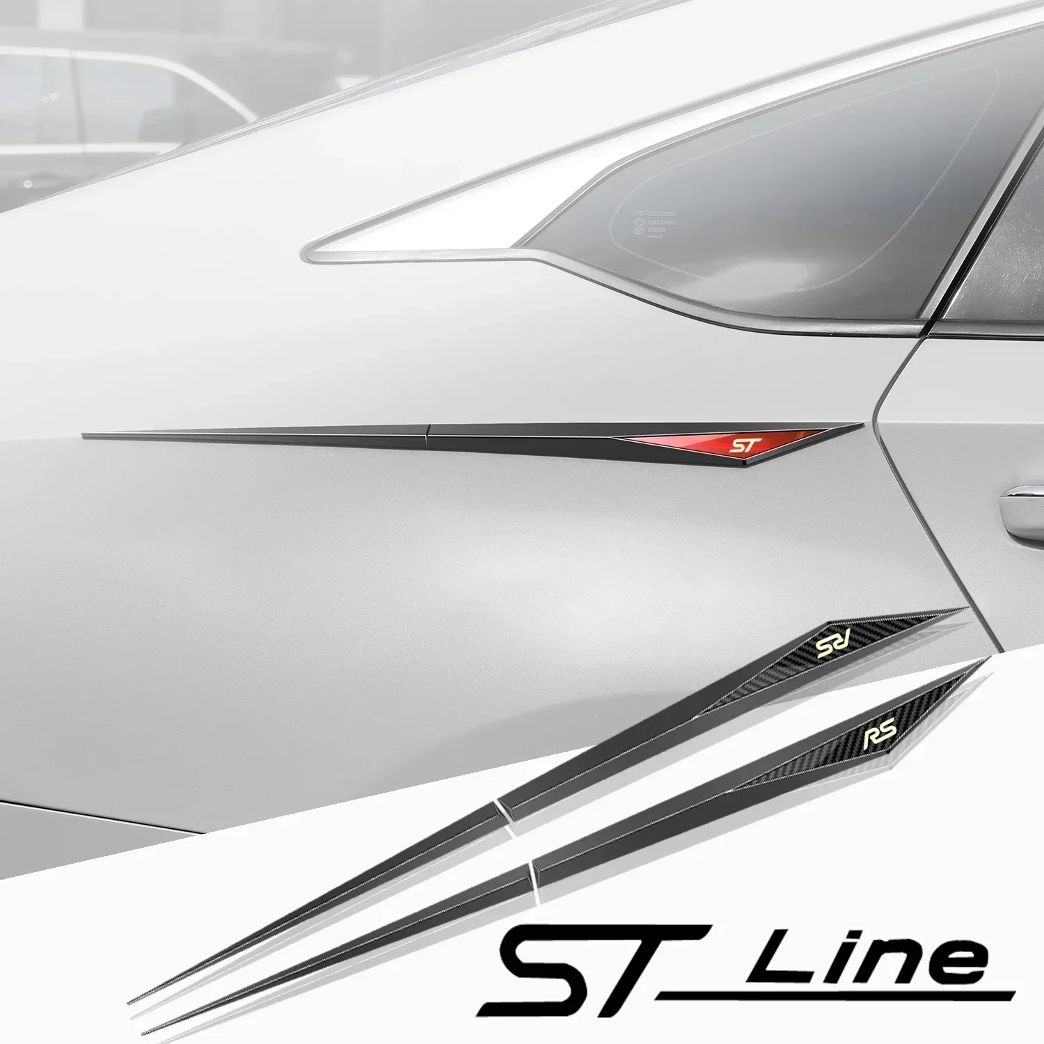 2pcs car stickers TPU car accessories para auto for ford taurus kuga fiesta focus mondeo escape st stline Vignale