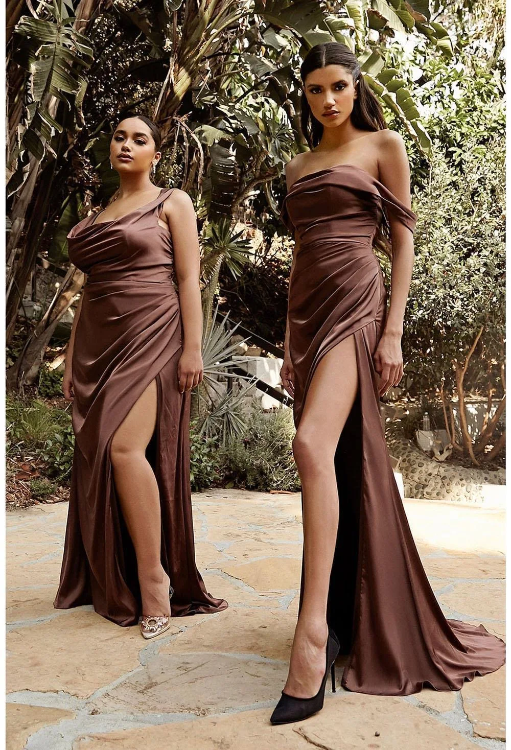 2024 Elegant Bridesmaid Dresses Long Off the Shoulder Satin Pleat Cheap Wedding Party Dress Side Split Sheath Women Formal Dress