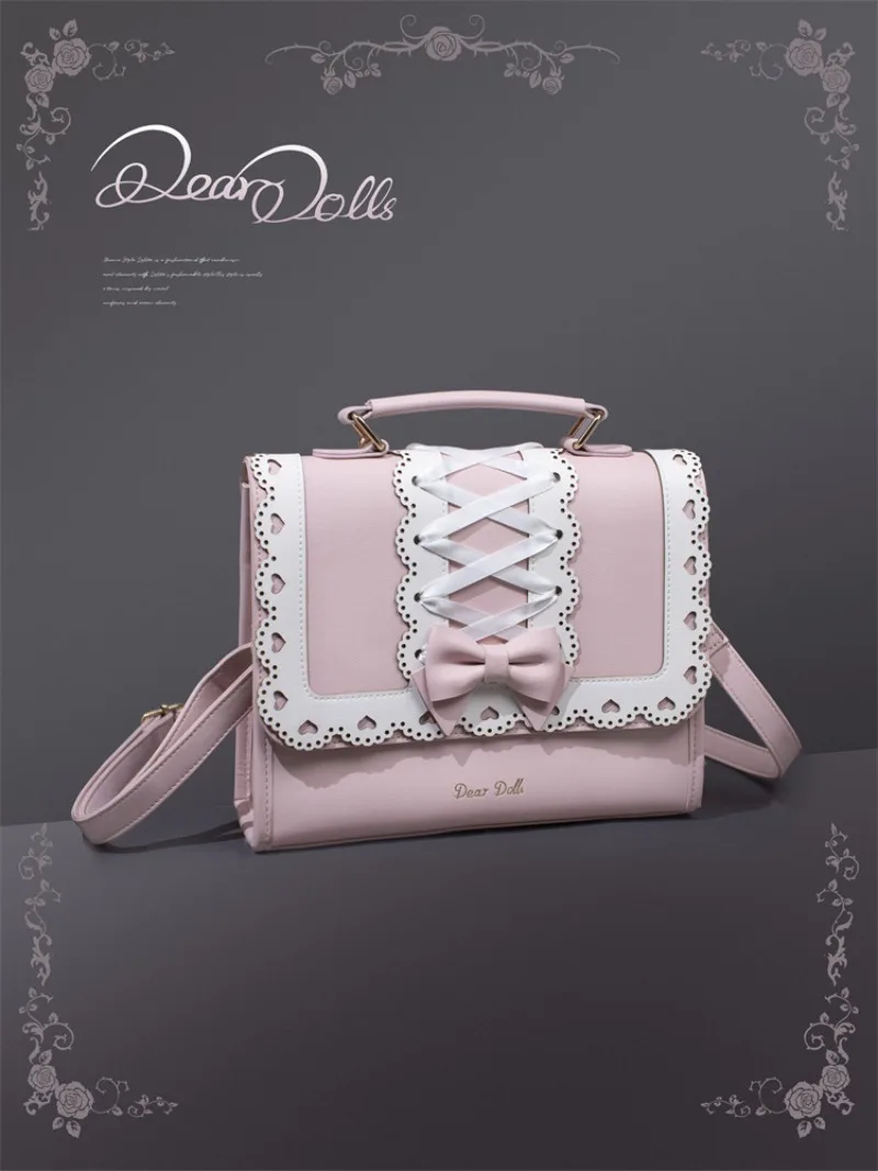 Japanese Original Lolita Mine Series Ladies Shopping Bags Unique Design Antique Doll Luxurious Bag Sweet Cut Girl Shoulder Bags