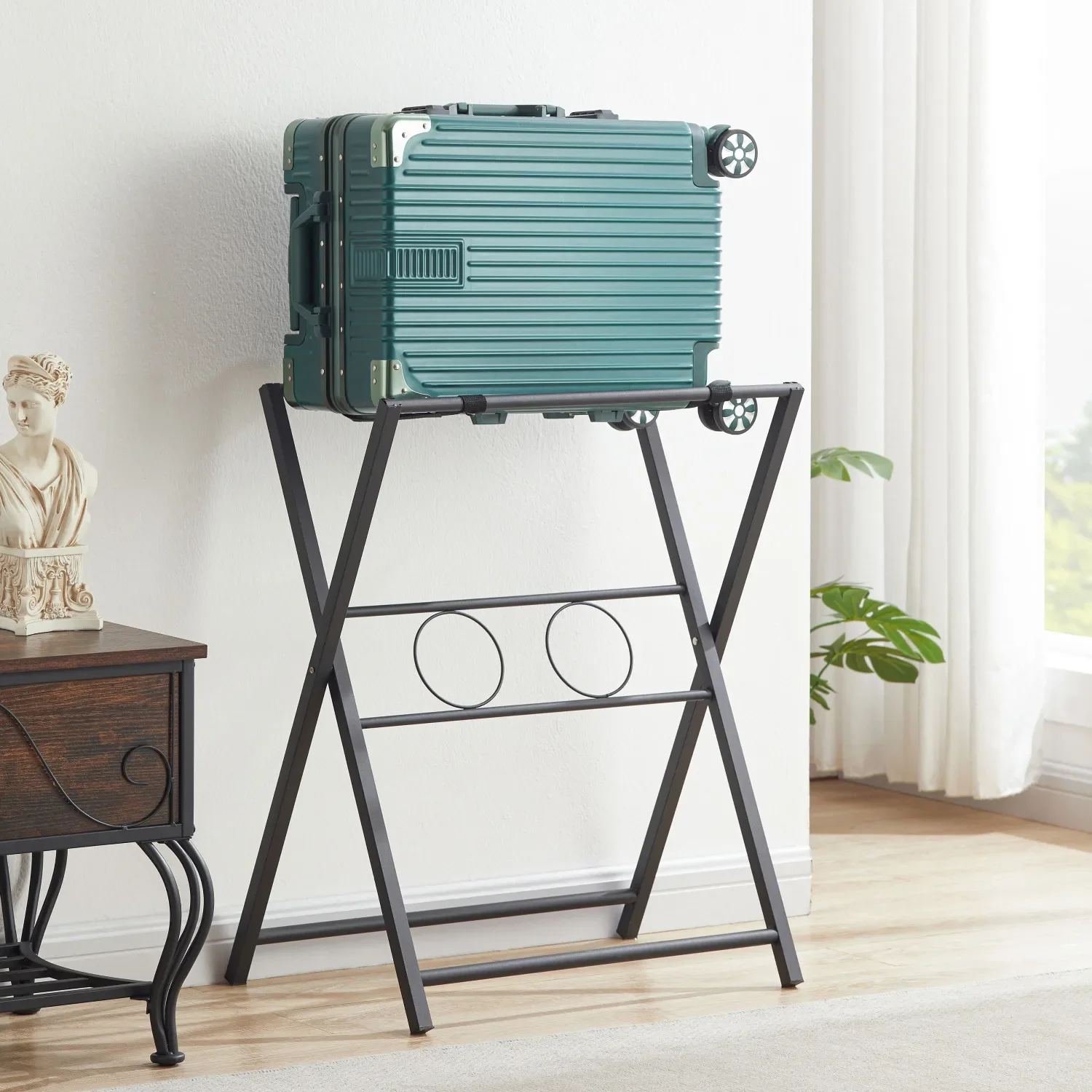 Folding Office Table, Small Foldable Desk for Small Spaces, Space Saving Computer Table Writing Workstation for Home Office, No