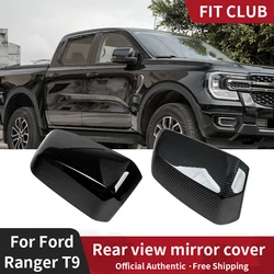 Tapa de espejo retrovisor lateral, cubierta de protección, accesorios T9, compatible con Ford Ranger T9 2023-2024