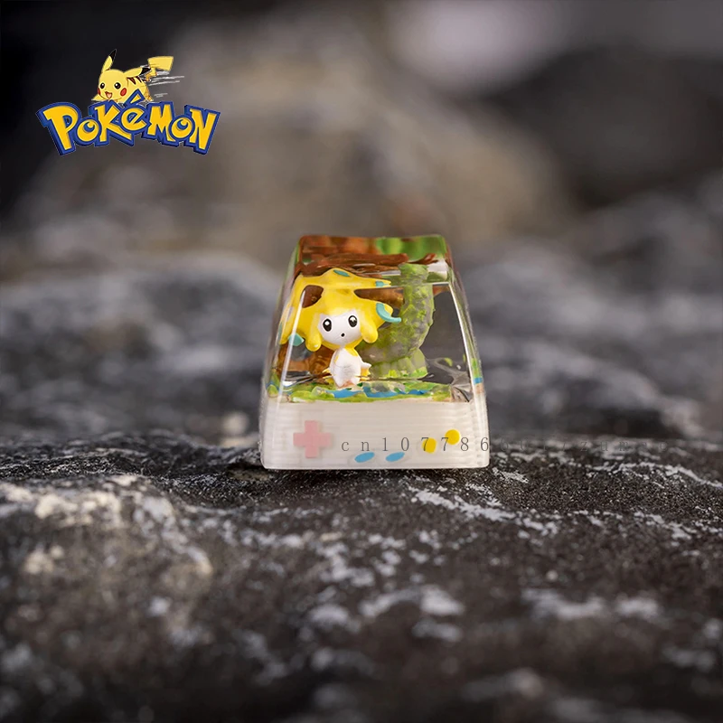 Pokemon Elf Anime Mew Key Hat, guía 3d, Teclado mecánico, Manual, resina transparente, personalizado, juego de colección