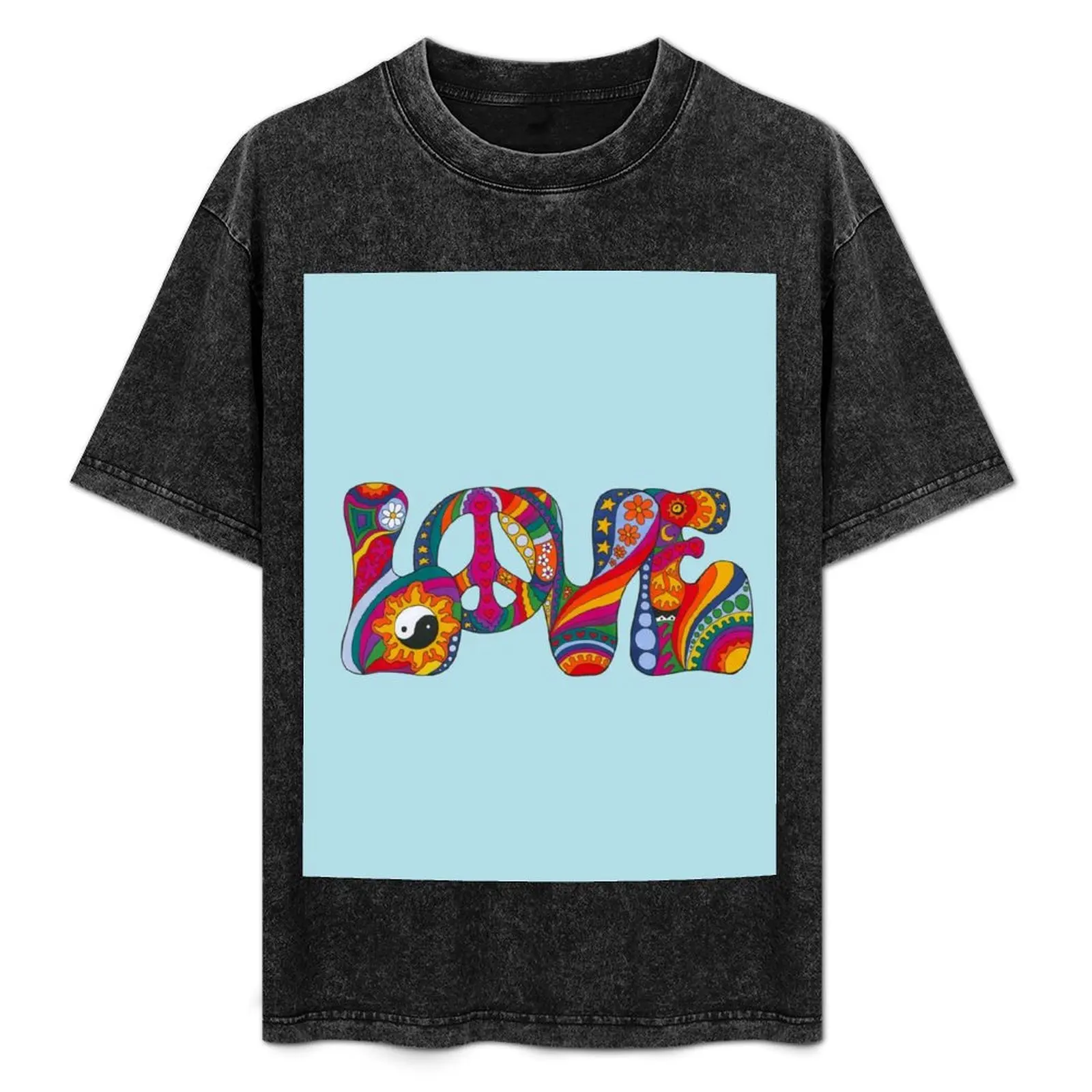 

Psychedelic Love T-Shirt Daily Work Short Sleeve Top