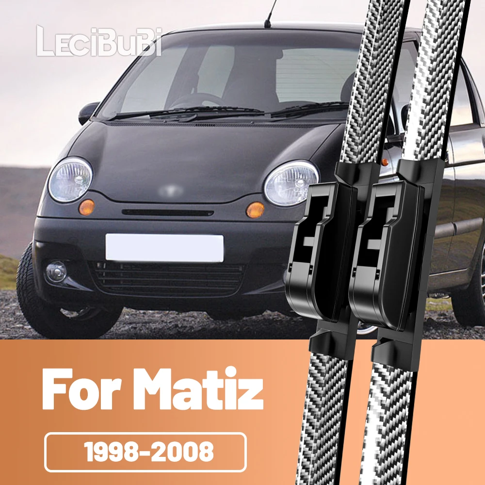 

2 шт., щетки стеклоочистителя переднего стекла, дворники из углеродного волокна для Daewoo Matiz 1998-2008 1999 2000 2001 2002 2003 2004 2005