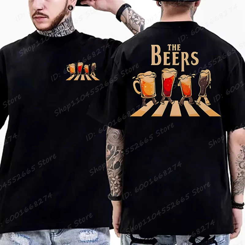 The Beers Graphic Print T-shirt For Men I Need Beer Tees Summer Short Sleeve T-shirt Funny Beer Shirt Casual Tops Men's Clothing