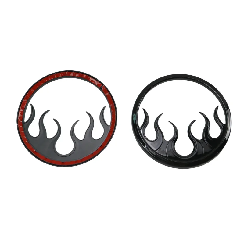 ฝาครอบตกแต่งลำโพงหน้าลายเปลวไฟสำหรับรถมอเตอร์ไซค์ฮาร์เลย์ ทัวริ่ง อีเล็คตร้า ไกลด์ อัลตร้า ลิมิเต็ด FLHYK ปี 2014-2022