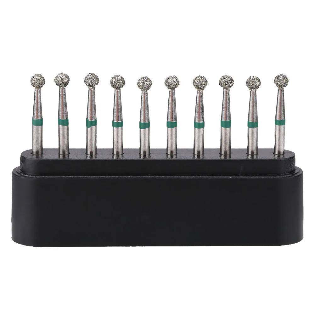 10Pcs BR-30C Dentistry Stainless Steel Highspeed Bur 1.6mm Round Handle Dental Diamond Burs Drills Different Size Grinding Head