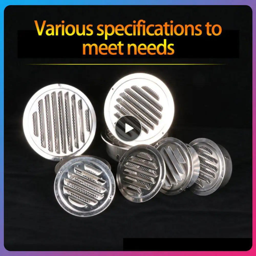 Stainless Steel Fly Nets Strong Toughness Air Fence Pipe Fittings Ventilation Cover Rain-proof Silver Ventilator Vents Antirust