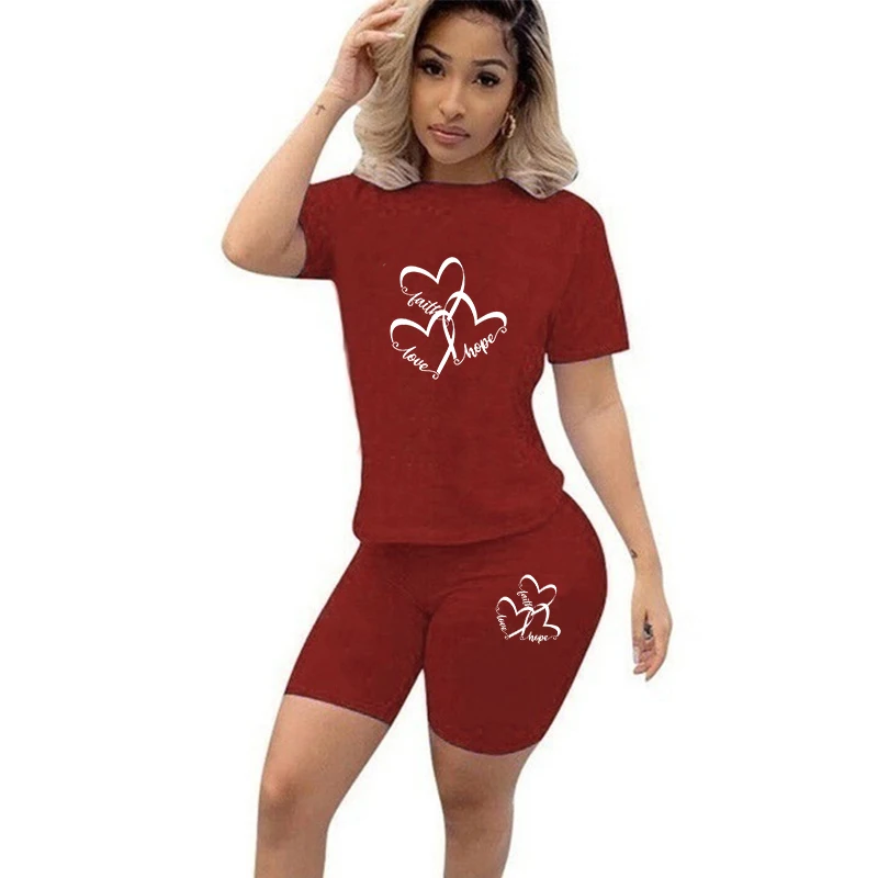 Conjunto de calções de ioga monocromático de duas peças feminino, calças de manga curta, conjunto desportivo, verão, novo, 2024