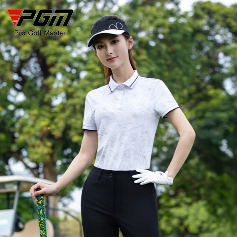 

Женская футболка-поло с короткими рукавами PGM Spring Summer Golf, спортивная одежда YF890