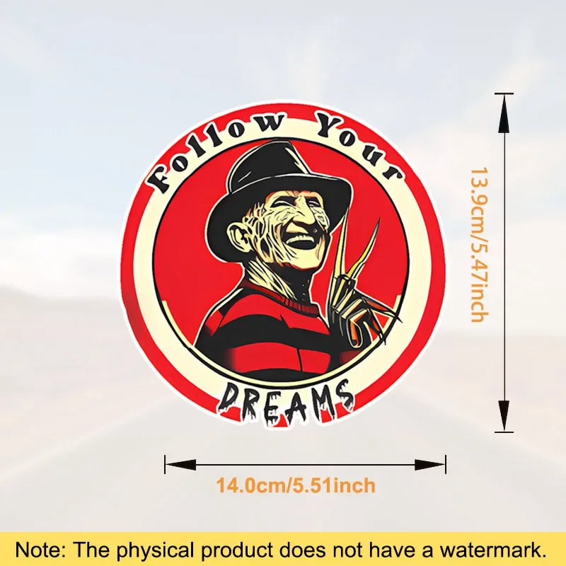 ملصق فينيل على شكل مخلب رعب - ملصق متين مقاوم للماء للحيوانات الأليفة للسيارة والدراجات النارية، تصميم مضحك "Chase Your Dreams"