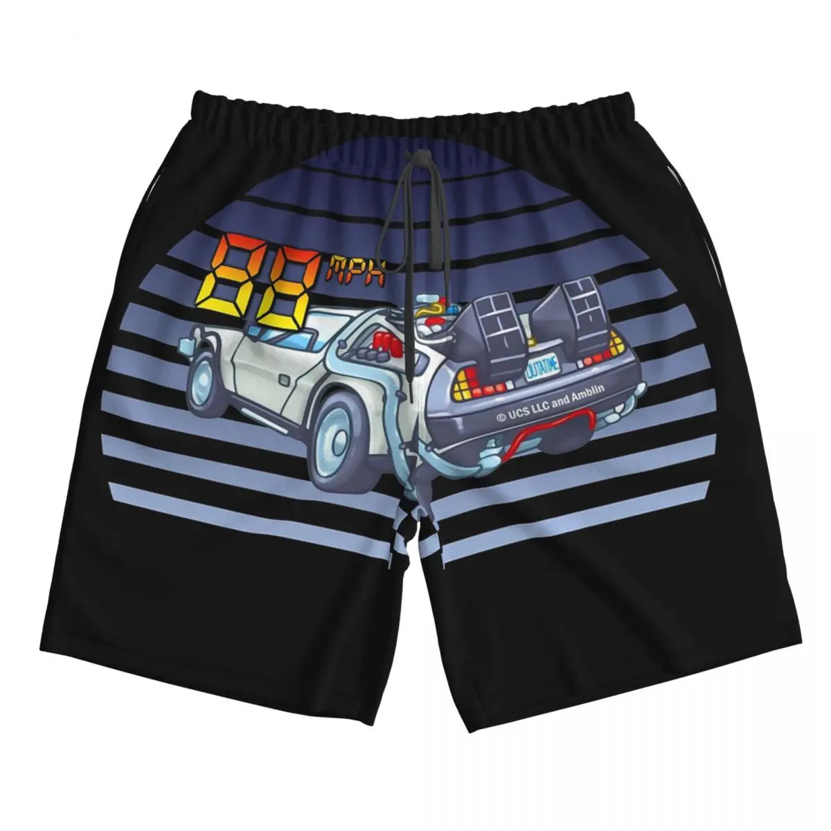 

DeLorean Back To The Future Trunks Beach Board Shorts Casual Quick Dry Swim Summer Men Pants