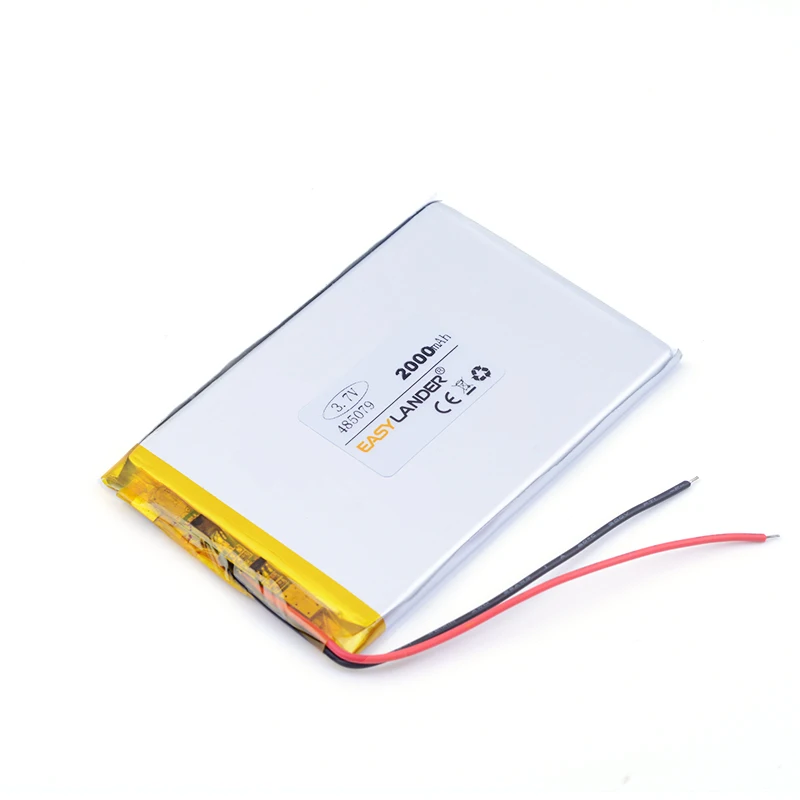 485079 3.7V 2000mAh Rechargeable Lithium Li-ion Li Polymer BatteryFor MP3 MP4 GPS Digital Products andorid phone,toys,PDA Tools