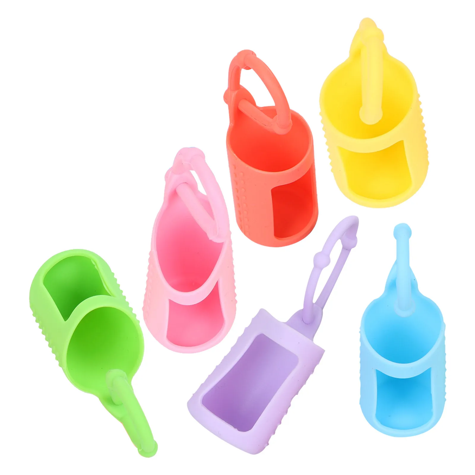 

6Pcs Silicone Protective Cover Sleeve Holder for Essential Oil Bottles Roller Ball Adjustable Strap Travel Carry