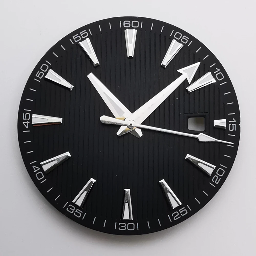 

33,5 мм светящиеся черные, синие, белые детали для часов, стрелки циферблата, подходят для механизма NH35 Miyota8215