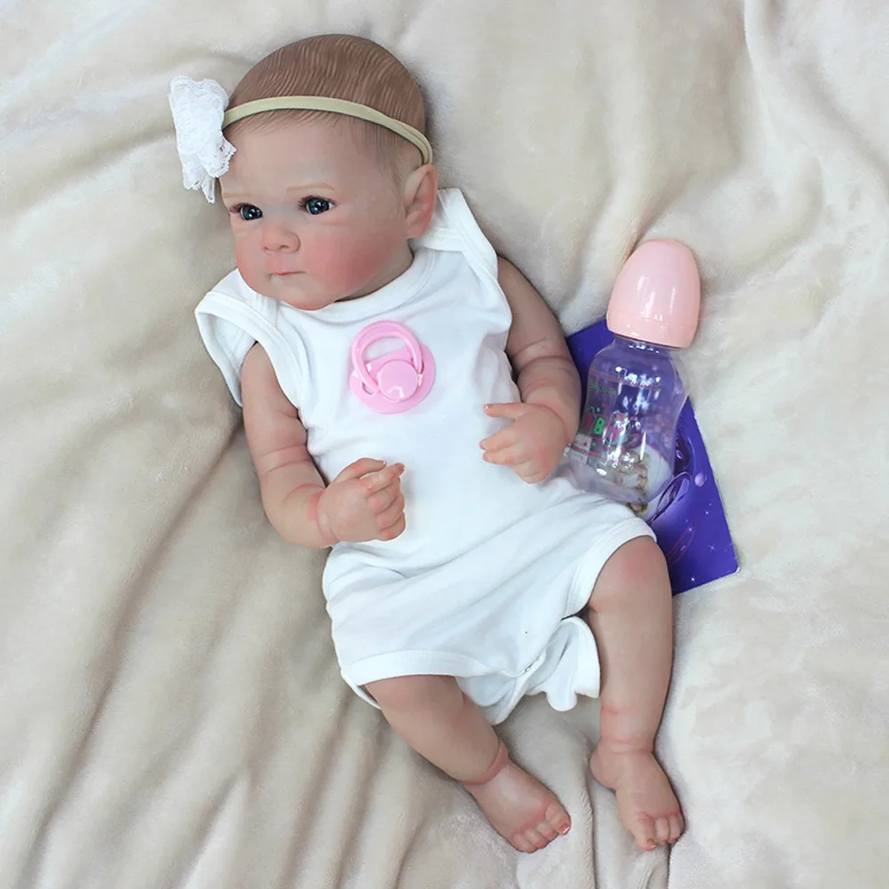 

18 Inch lifelike Bebe Reborn Doll For Children Birthday Gifts Handmade Newborn Bettie Girl