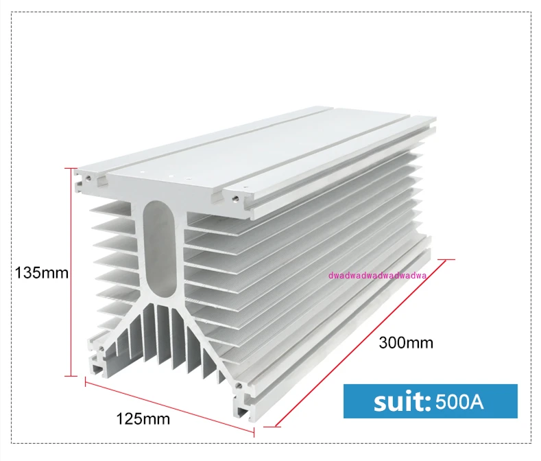 y300 white 125*135*300 mm 500A three phase solid state relay Industrial SSR heat sink radiator Y shape