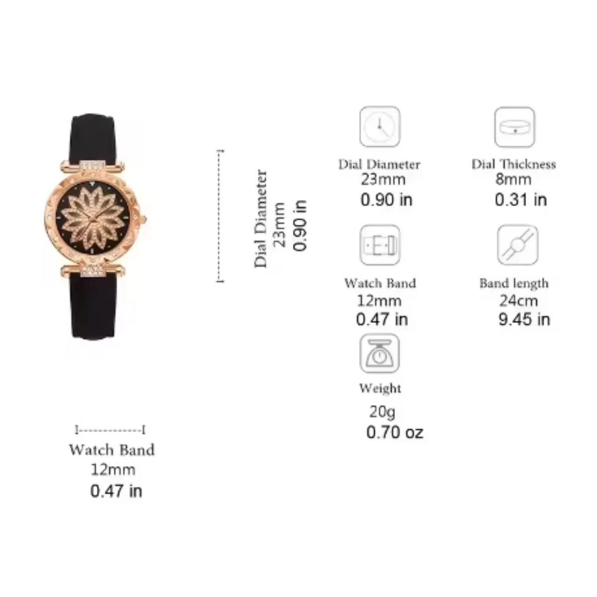 5/6 шт. комплект роскошных часов из розового золота, женское кольцо, ожерелье, серьги со стразами, модные наручные часы, повседневный женский браслет (без коробки)