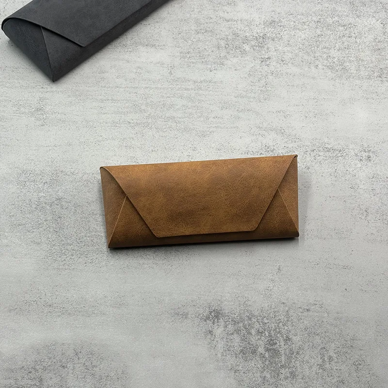Korean Style Retro Simple Magnetic Glasses Case Portable Handmade Soft Shell Glasses Case