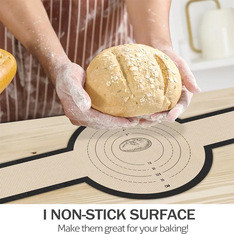 Silicone Bread Sling Dutch Oven Liners Sourdough Baking Supplies Reusable Non-Stick Bread Mat Cast Iron Sheet Extra Long Handles