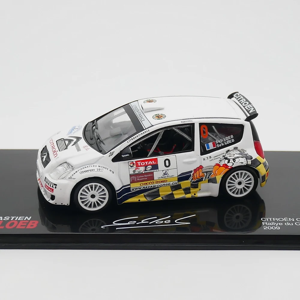 Ixo 1:43 Citroen C2 S1600 Rallye Chablais 2009 Diecast Car Model Metal Toy Vehicle