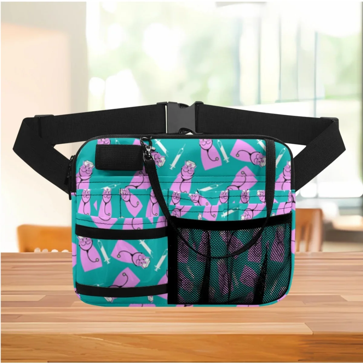 

Purple Medical Pet Cat Custom Casual Belt Bags Nursing Tool Waist Pouch Multi Compartment Hip Bag Pocket Fanny Pack Tape Holder