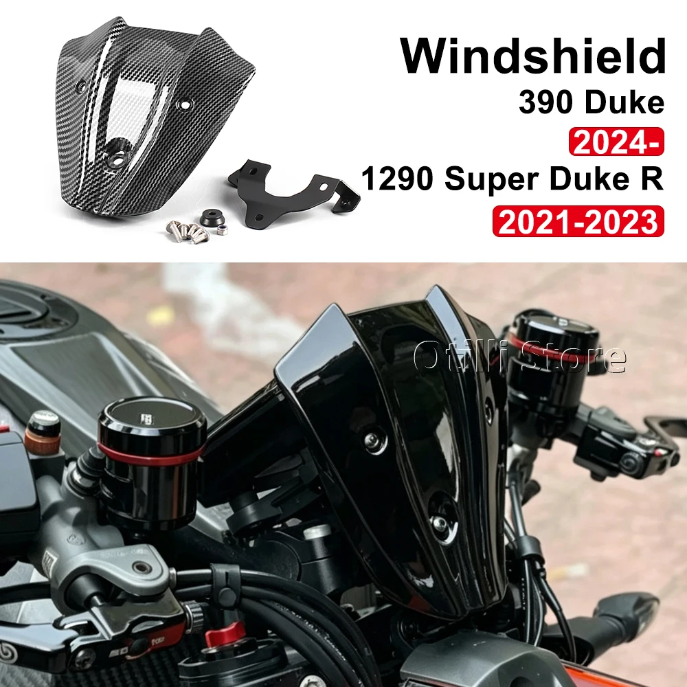 

For Duke 390 Duke390 2024-2026&1290 Super Duke R 2021-2023 Mini Windshield Windscreen Front Fly Screen Deflector Fairing