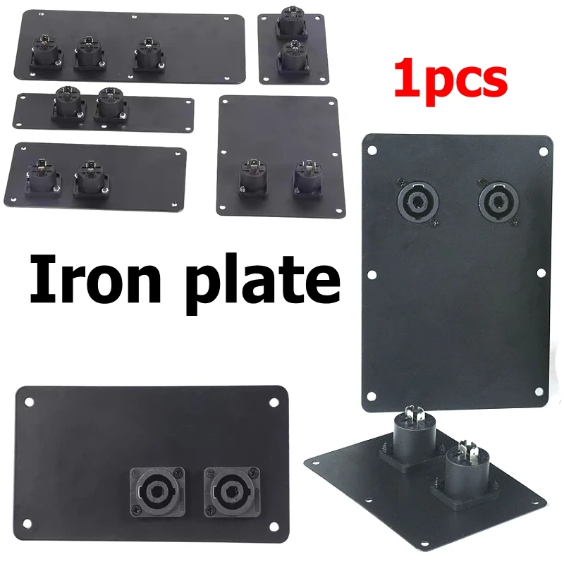 1-unidade-de-placa-de-fiacao-de-metal-para-alto-falante-com-soquetes-xlr-duplos-instalados-em-uma-placa-de-ferro-pintada-de-preto