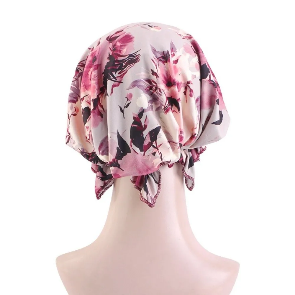 Paisley Print Hijab Caps Square Shape Elastic Islamic Bottoming Hat Adjustable Breathable Baseball Cap Outdoor Sunshade