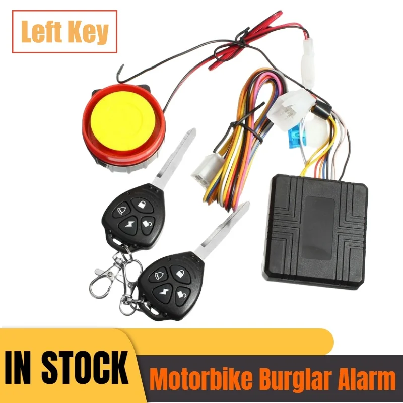 1Set Motorcycle Theft Protection Remote Activation Motorbike Alarm Accessories With Remote Control + Left key Or Right Key