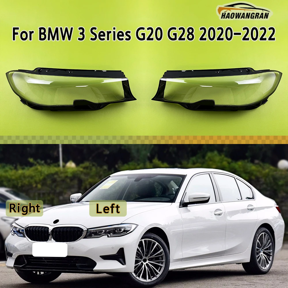 Front Headlight Lampshade Transparent Lampshell Lens Cover Plexiglass For BMW 3 Series G20 G28 320i 330i 325Li 2020 2021 2022