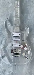 LED Electric Guitar with Acylic Top, Transparent, Handmade