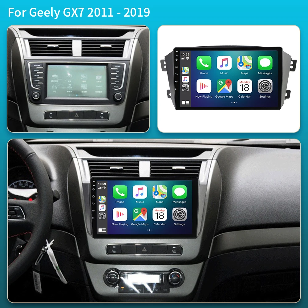2 Din Android 16 Car Radio Player For Geely Emgrand X7 GX7 EX7 Autoradio Multimedia RDS Navigation GPS Carplay Stereo DVD DSP 4G