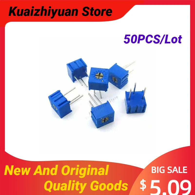 50PCS/Lot 3362P-1-101LF Series Resistance 101LF 201LF 501LF 102LF 202LF 502LF 103LF Trimpo Trimmer Potentiometer